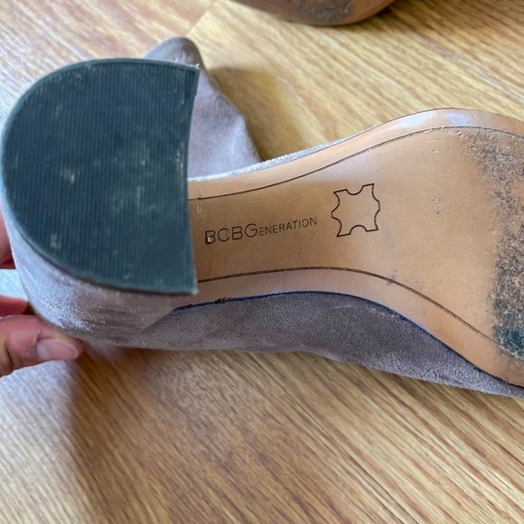 BCBGeneration Leather Suede Heel Booties Size 9 - Picture 3 of 5